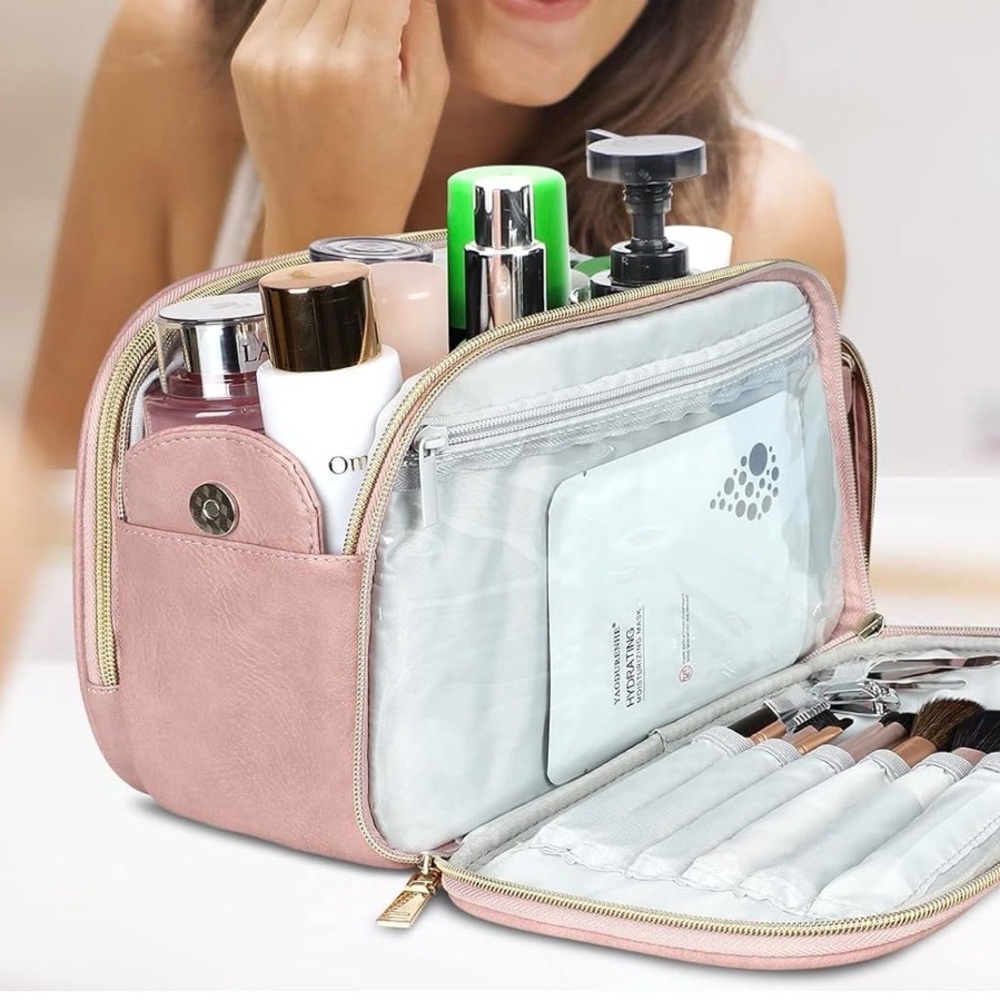 Women’s Large Pink Toiletry Bag - Picture 2 of 8